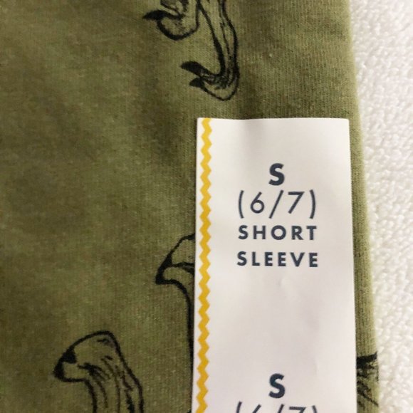 NWT 6/7 Boys Short Sleeve Dinosaur Dinosaurs Print - Picture 4 of 7